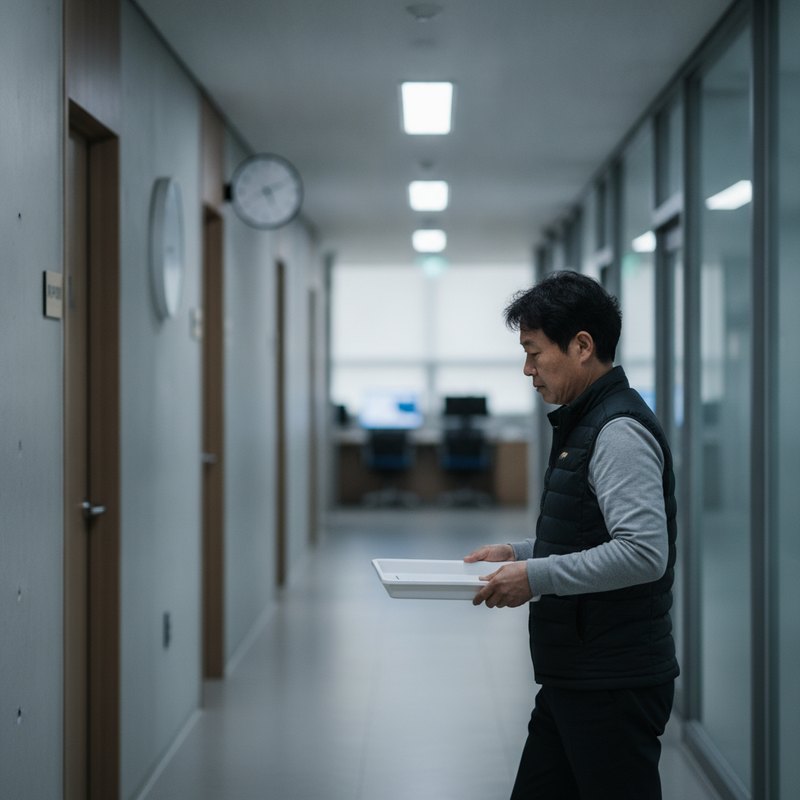 월급날 달력에 표시를 하는 손